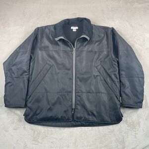 Ermenegildo Zegna Sport Jacket Men Large‎ Black Full Zip Pockets Mesh Lined $995
